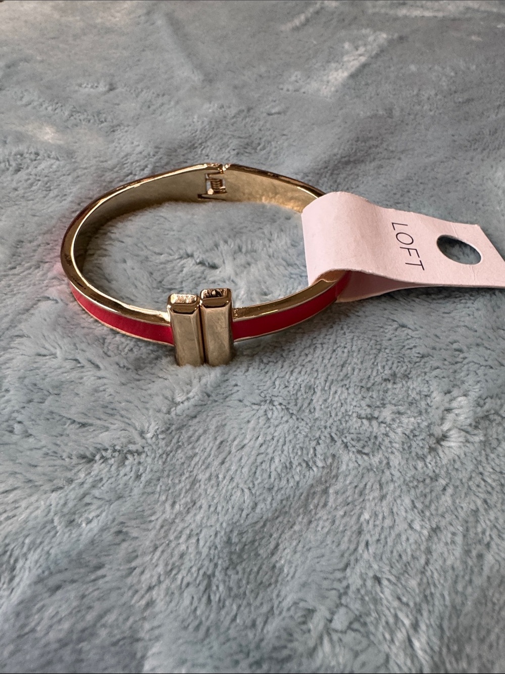 LOFT Gold-Tone Bracelet with Red Enamel Inlay